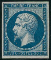 ** N°14B 20c Bleu Type II - TB - 1853-1860 Napoléon III.