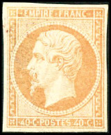 ** N°16b 40c Orange S/paille - B - 1853-1860 Napoléon III.