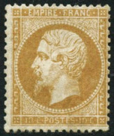** N°21 10c Bistre, Signé JF Brun - TB - 1862 Napoleone III