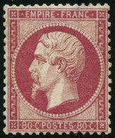 ** N°24 80c Rose, Signé Calves - TB - 1862 Napoleone III