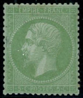 ** N°35 5c Vert Pâle S/bleu, Pièce De Luxe, Signé Robineau - TB - 1863-1870 Napoléon III. Laure