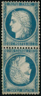 * N°37c 20c Bleu, Paire Tête-bèche - TB - 1870 Belagerung Von Paris