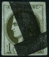 Obl. N°39C 1c Olive R3, Obl Typo - TB - 1870 Emisión De Bordeaux