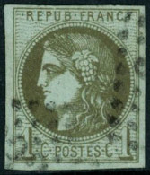 Obl. N°39Ca 1c Olive Clair R3 - TB - 1870 Ausgabe Bordeaux