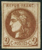 ** N°40B 2c Brun Rouge R2 - TB - 1870 Ausgabe Bordeaux