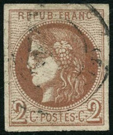 Obl. N°40B 2c Brun-rouge R2 - TB - 1870 Ausgabe Bordeaux