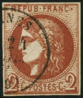 Obl. N°40Bd 2c Brun-rouge Foncé R2 Petites Marges - B - 1870 Ausgabe Bordeaux