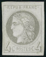 ** N°41B 4c Gris R2 - TB - 1870 Ausgabe Bordeaux