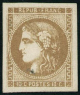 ** N°43A 10c Bistre R1 - TB - 1870 Ausgabe Bordeaux