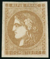 ** N°43A 10c Bistre R1 - TB - 1870 Ausgabe Bordeaux