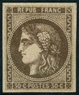 * N°47 30c Brun, Signé Calves - TB - 1870 Ausgabe Bordeaux