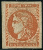 ** N°48 40c Orange - TB - 1870 Ausgabe Bordeaux