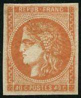 ** N°48 40c Orange - TB - 1870 Bordeaux Printing