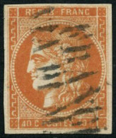 Obl. N°48 40c Orange, Obl Via Di Mare - TB - 1870 Emisión De Bordeaux