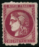 ** N°49 80c Rose, Percé En Lignes - TB - 1870 Ausgabe Bordeaux