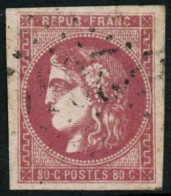 Obl. N°49 80c Rose - TB - 1870 Ausgabe Bordeaux