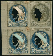 * N°53 Bloc De 4, Coussinet D'impression - TB - 1871-1875 Ceres