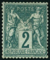 ** N°62 2c Vert, Signé Brun  - TB - 1876-1878 Sage (Type I)