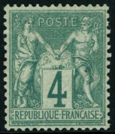 ** N°63 4c Vert, Pièce De Luxe Signé JF Brun - TB - 1876-1878 Sage (Typ I)