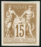 (*) N°77b 15c Jaune-clair, Régent Sans Teinte De Fond - TB - 1876-1898 Sage (Type II)