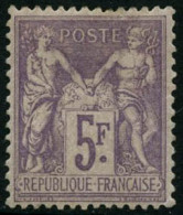 * N°95 5F Violet S/lilas - TB - 1876-1898 Sage (Tipo II)