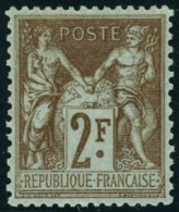 ** N°105 2F Bistre S/azuré, Pièce De Luxe  - TB - 1898-1900 Sage (Tipo III)