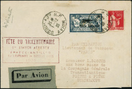 Lettre N°2 5F Bleu Merson, Surchargé S/lettre Pour La Fête Du Tricentenaire Des Antilles - TB - Other & Unclassified