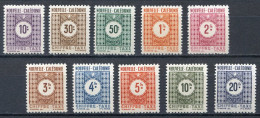 Réf 78 < NOUVELLE CALEDONIE < Yvert TAXE N° 39 à 48 * MH * Neuf Ch < Cat 13 € - Postage Due