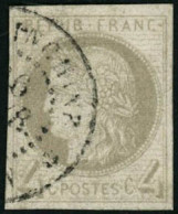 Obl. N°16 4c Gris, Signé Brun - TB - Altri & Non Classificati