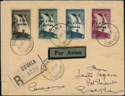 Lettre N°236/9 Les 4 Val S/lettre Recom, Cachet D'arrivée Au Verso, RARE - TB - Autres & Non Classés