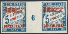 ** N°1 5c Bleu, Paire Mill 6 - TB - Other & Unclassified