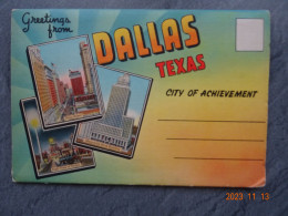 GREETINGS FROM DALLAS  TEXAS  OUD BOEKJE  15,50   X  10,50  CM - Dallas