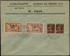 Lettre N°7 X 2 + 8/9 Les 4 Val S/env (cote Timbres) - TB - Autres & Non Classés