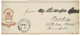 1885, Streifband Nach Hamburg, Mi. 150.- , # A 7806 - Heligoland