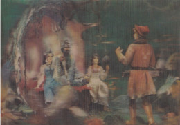 FAIRY TALE, PRINCESSES, KING, PEASANT, STEREOPHOTO, RUSSIA, LENTICULAR POSTCARD - Contes, Fables & Légendes