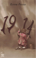 FÊTES ET VOEUX - Nouvel An - Bonne Année 1914 - Un Enfant Peignant Sur Le Mur - Carte Postale Ancienne - Neujahr