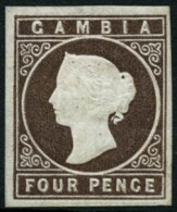 * N°1 4p Brun - TB - Gambia (...-1964)