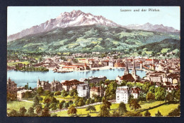 Lucerne. Luzern Und Pilatus. Vue Générale Avec L'église St.Léger, Le Lac Des 4 Cantons Et Le Mont Pilate.1907 - Lucerne