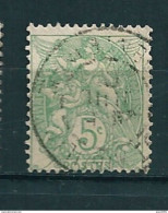 N° 111b  Type Blanc 5ct Vert Jaune 1925 Timbre France Oblitéré - 1900-29 Blanc