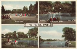 ROYAUME UNI - Angleterre - Hull - The Parks - West Park,Pickering Park, East Park, Pearson Park - Animé - Carte Postale - Hull