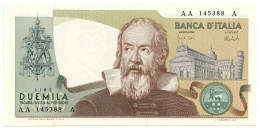 2000 LIRE GALILEO GALILEI BANCA D'ITALIA PRIMA SERIE TRIPLA A 08/10/1973 QFDS - Altri & Non Classificati