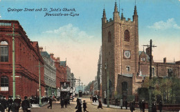 ROYAUME-UNI - Angleterre - Newcastle-on-Tyne - Rue Grainger Et église St John - Colorisé - Carte Postale Ancienne - Sonstige & Ohne Zuordnung