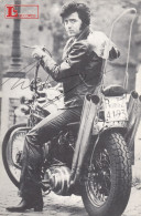 Little Tony On Motorcycle , British-Italian Singer & Actor , Card W Signature Autogram Autograph - Zangers & Muzikanten