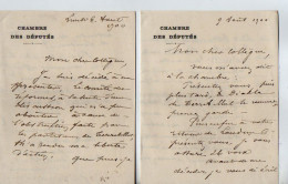 VP22.470 - PARIS 1900 - LAS - 2 Lettres De M. A. GIRARDIN,Député Et Maire De POITIERS à M.RIDOUARD,Député De La Vienne - Politicians  & Military