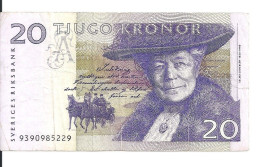 SUEDE 20 KRONOR 1997-2001 VF P 63 A - Suède