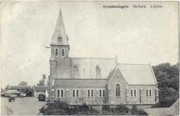 Erembodegem: De Kerk    :uitgave Gezusters Verhegge  (Feesttent-barakwagen-oud Kerkhof) - Aalst