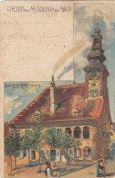 D8289) GRUSS Aus MÖDLING - Das Alte RATHHAUS - Rathaus - Signierte LITHO Rosenberger  SEHR ALT - Mödling