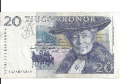 SUEDE 20 KRONOR 1991 VF P 61 A - Schweden