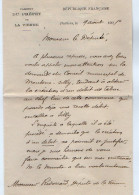 VP22.472 - POITIERS X MOUTERRE - SILLY 1905 - LAS - Lettre De M. Le Préfet A.BERSEVILLE à M.RIDOUARD,Député De La Vienne - Historische Personen