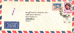 Iraq Air Mail Cover Sent To Denmark Topic Stamps (no Postmarks On The Backside Of The Cover) - Iraq